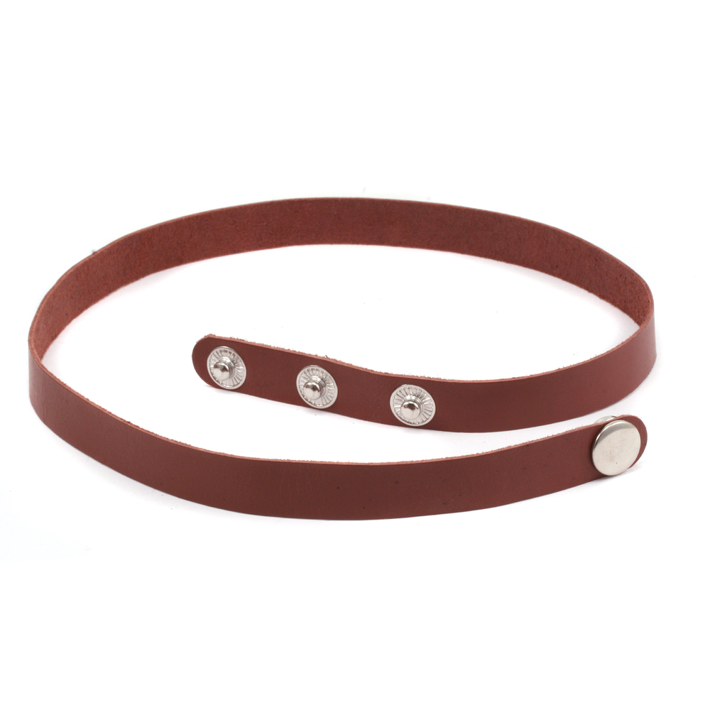 Leather & Faux Leather Stampable Leather Wrap Around Bracelet 1/2" Adjustable, Rust